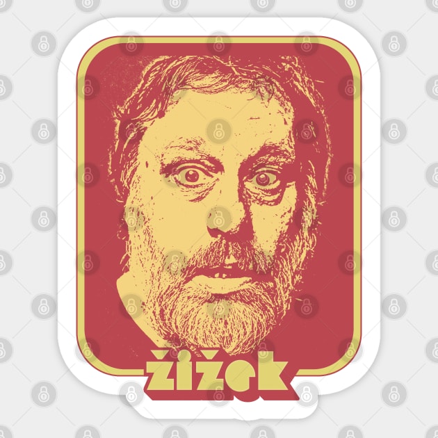 Slavoj Žižek // Retro Styled Fan Design Sticker by DankFutura